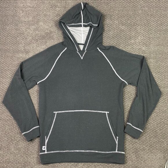 Johnnie-O Bender Melange Hoodie Men's Medium Charcoal Gray Stretch JMHD1120 - Picture 1 of 9